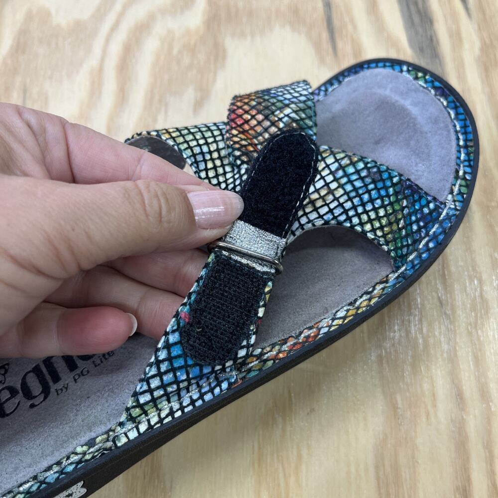 Alegria Sandals Womens Size 38 Floral Multi Color Comfort Leather Shoes - Picture 7 of 12